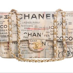 Chanel’s Graffiti Newspaper Print Double Flap Bag